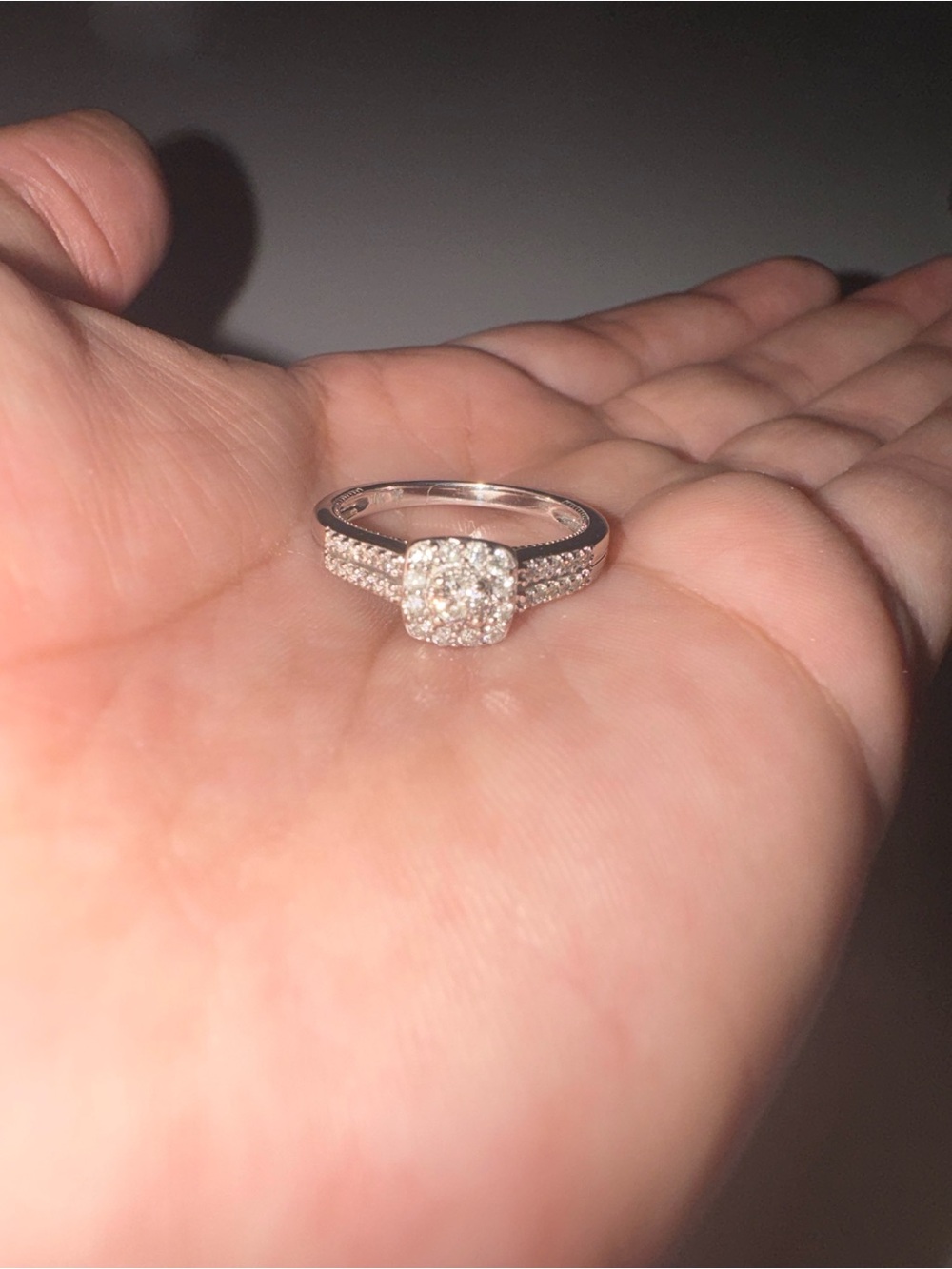 Halo Cushion-Cut Diamond Engagement Ring